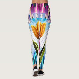 Leggings Trío de tulipanes: Un estallido de belleza en prim