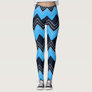 Leggings Trippy Azul Y Negro Clásico Moderno