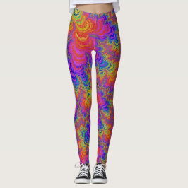 Leggings Trippy Funky Bold Vibrante Rainbow Abstrtal