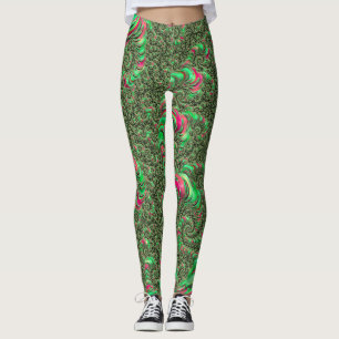 Leggings Trippy Funky Psychedely Groovy Spiral Arte Fractal