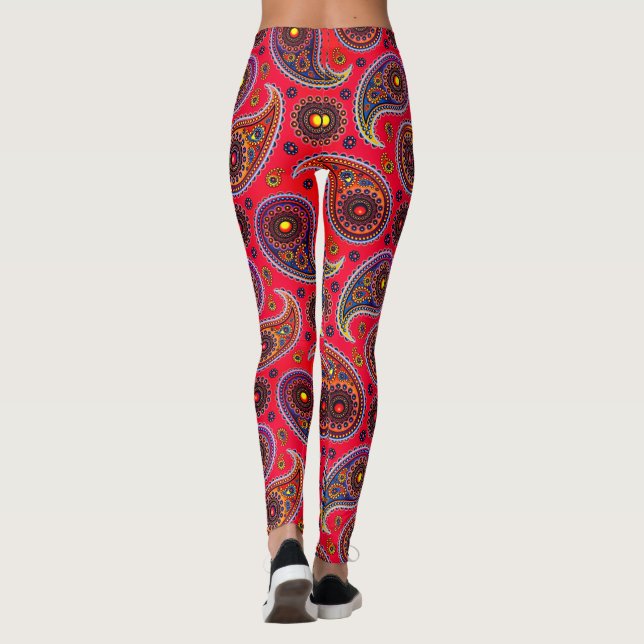 Leggings Trippy Hippy Retro Paisley (Reverso)