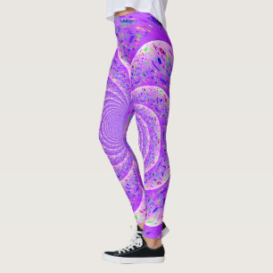 Leggings Trippy Spiral Purple