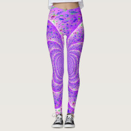 Leggings Trippy Spiral Purple
