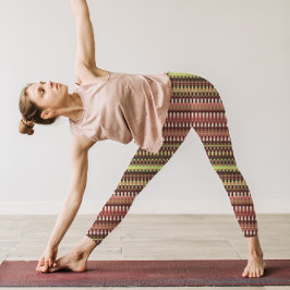 Leggings Trippy Stripes Earthy Colors Guay Psychedelic