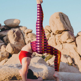 Leggings Trippy Stripes Guay psíquico morado y rosa