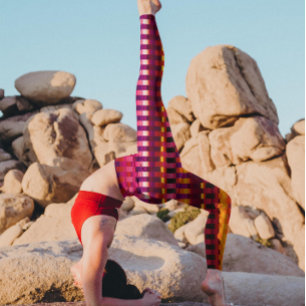 Leggings Trippy Stripes Guay psíquico morado y rosa