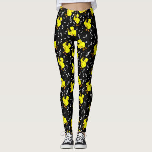 Leggings Trombone Chick Music Notes