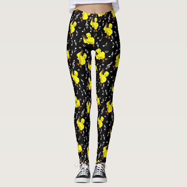 Leggings Trombone Chick Music Notes (Anverso)