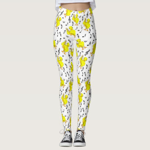 Leggings Trombone Chick Music Notes
