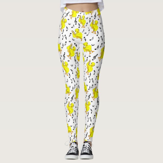 Leggings Trombone Chick Music Notes (Anverso)