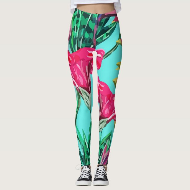 Leggings Tropical Floral Island (Anverso)