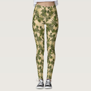 Leggings Tropical hawaiano de Camo de la piña