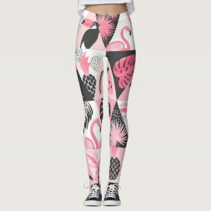 Leggings Trópico de retazos: sandía de Flamingo sin soldadu