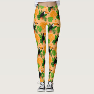 Leggings Trópico Toucan Bird Seamless Pattern