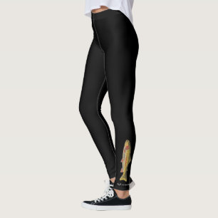 Leggings Trucha arco iris, arte original, SEÑORA de Maria