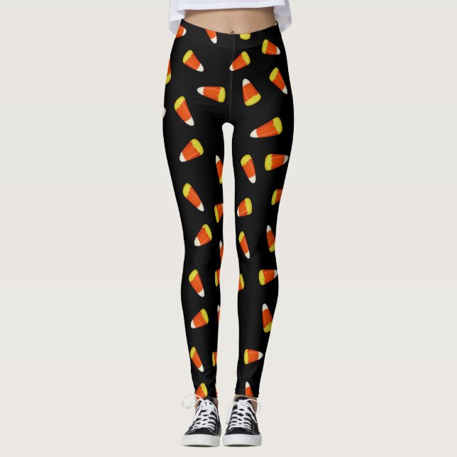 Leggings Truco de maíz dulce Halloween o trato moderno (Anverso)