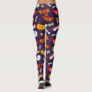 Leggings Truco o trato a los monstruos de calabaza de Hallo