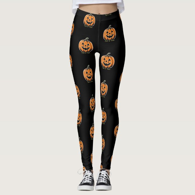 Leggings Truco o trato- Calabaza (Anverso)