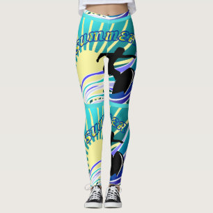 Leggings Trueno divertido de surf de verano