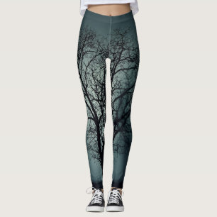 Leggings Trullo oscuro de las polainas del árbol del