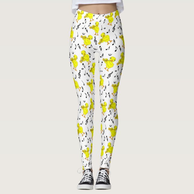 Leggings Trumpet Chick Music Notes (Anverso)