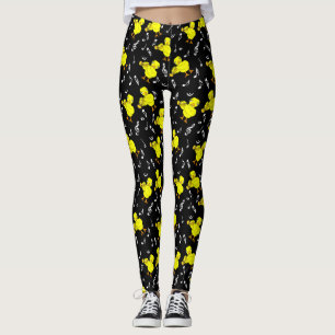 Leggings Trumpet Chick Music Notes