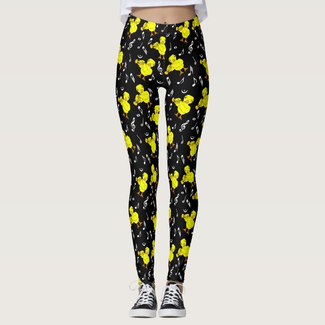 Leggings Trumpet Chick Music Notes (Anverso)