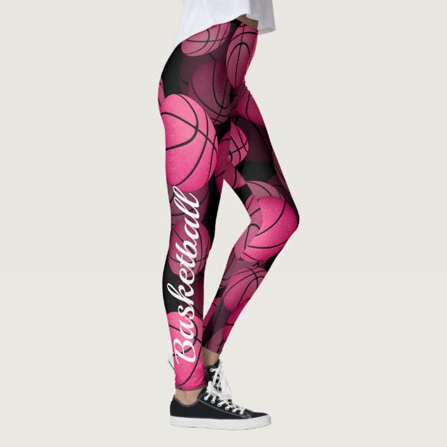 Leggings tu texto personalizado sobre el baloncesto femenin (Derecha)