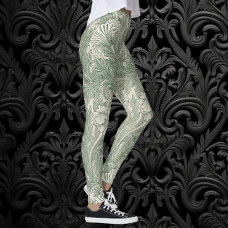 Leggings Tulipán de William Morris, Arte floral vintage