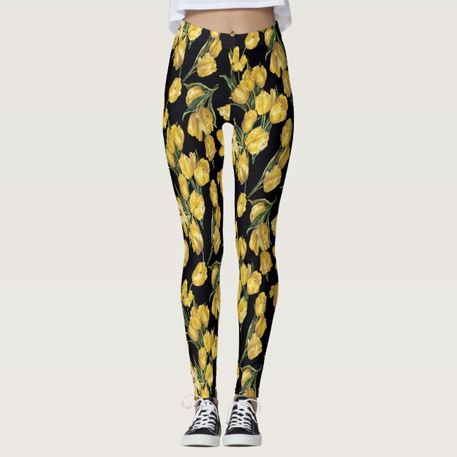 Leggings Tulipanes amarillos (Anverso)