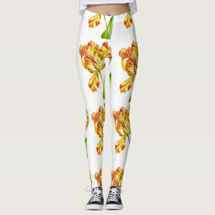 Leggings Tulipanes ardientes en las polainas