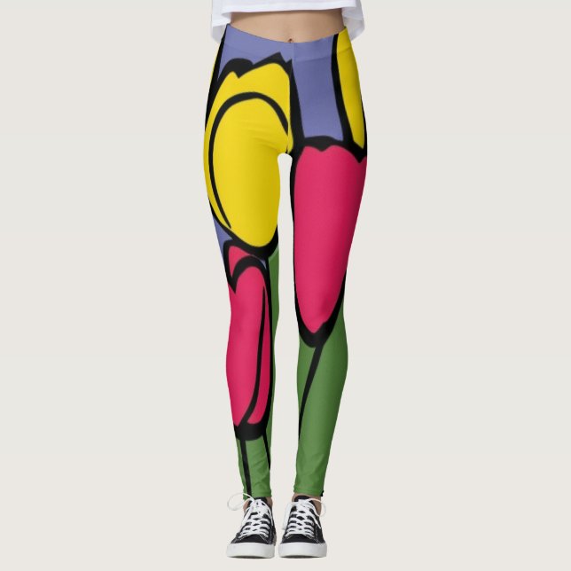 Leggings Tulipanes de primavera (Anverso)