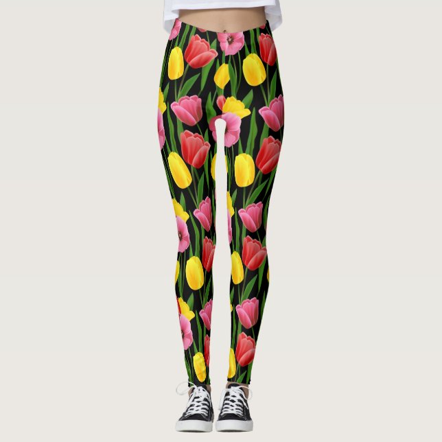 Leggings Tulipanes de primavera (Anverso)