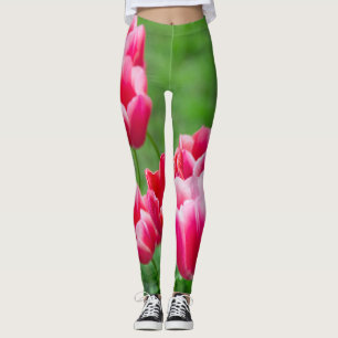 Leggings Tulipanes escarlata en el jardín