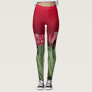 Leggings Tulipanes rojos en gradiente