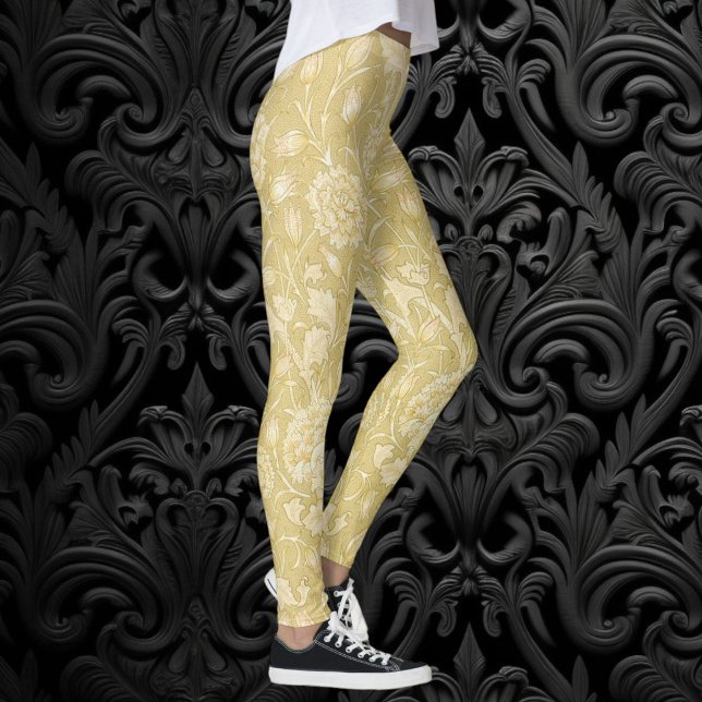 Leggings Tulipanes salvajes de William Morris, arte de las  (Wild Tulips by William Morris, Vintage Flowers Art Leggings)