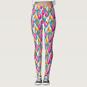 Leggings Tulipanos de arte pop
