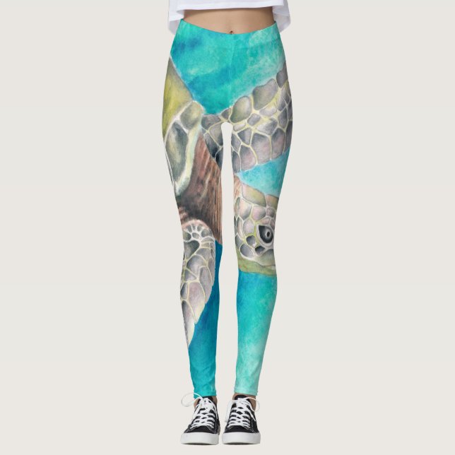 Leggings Turba marina color verde (Anverso)