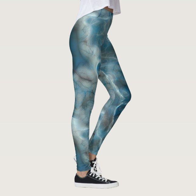 Leggings Turquesa Abstracto (Derecha)