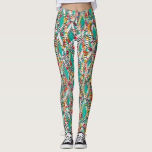 Leggings turquesa de caída de nubes