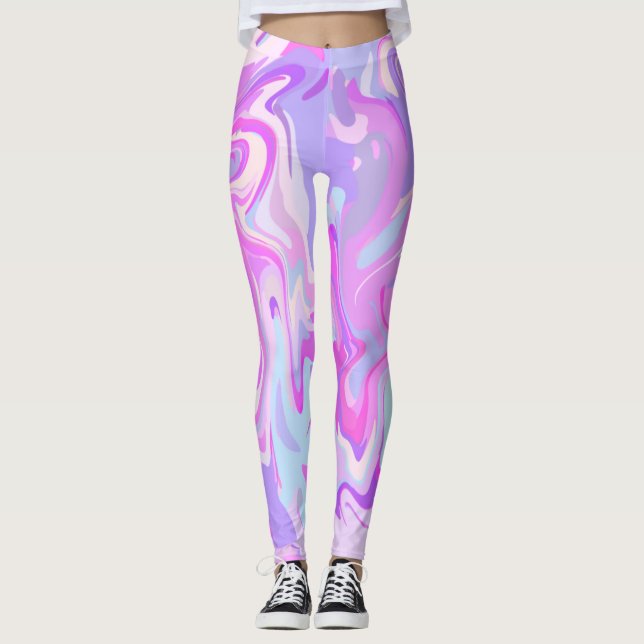 Leggings Turquesa morada rosada (Anverso)