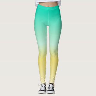 Leggings Turquesa socialita y amarillo