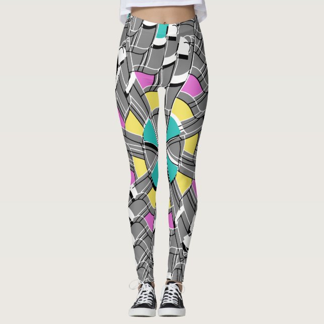 Leggings Turquesa Swirl - (Anverso)