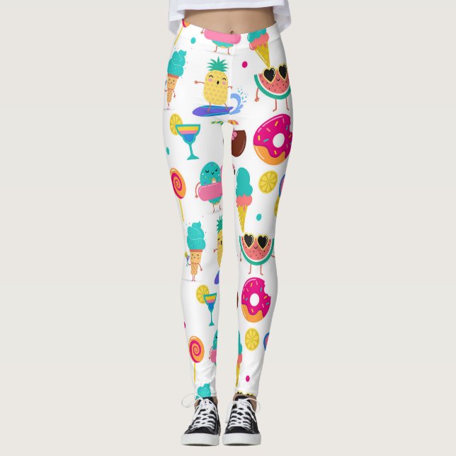 Leggings Tutti Fruitti Verano Frutos Tratamientos de helado (Anverso)