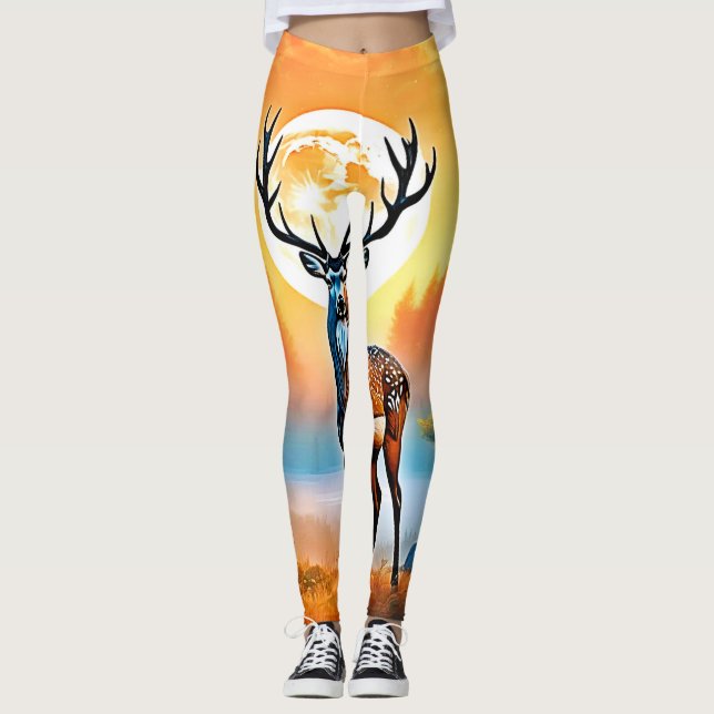 Leggings Twilight de ciervo dorado (Anverso)