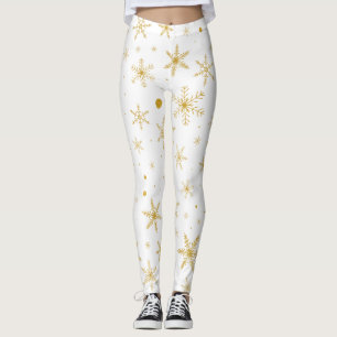Leggings Twinkle Snowflake 3 -Oro y blanco-