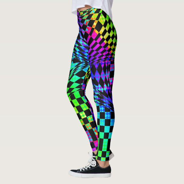 Leggings Twisted Checkers Multi por Kenneth Yoncich (Izquierda)