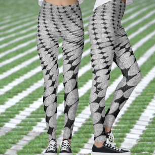Leggings Twisted Pattern of Circles and Diamonds