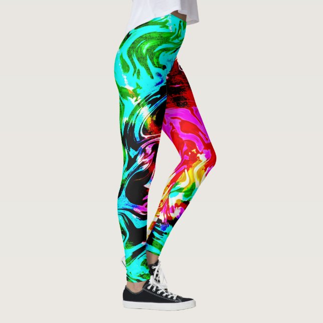Leggings Tye de tormenta de fuego, (Derecha)