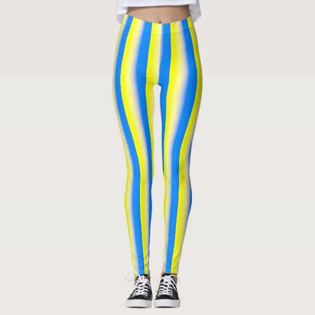 Leggings Ucrania azul y amarilla inspiró la guerra de paz c (Anverso)